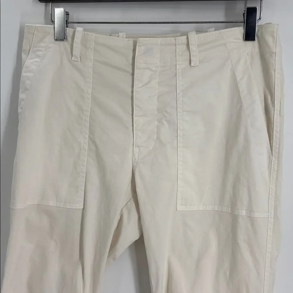 Nili Lotan Cropped Military Pant in Eggshell - Size 6